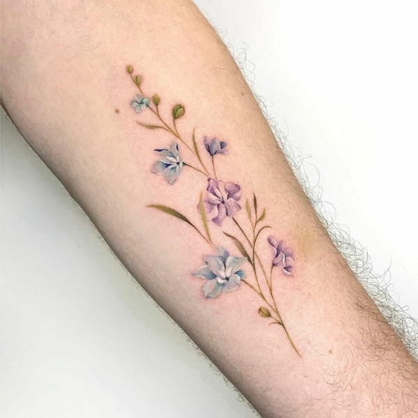 Share More Than July Birth Flower Larkspur Tattoo Best In Cdgdbentre