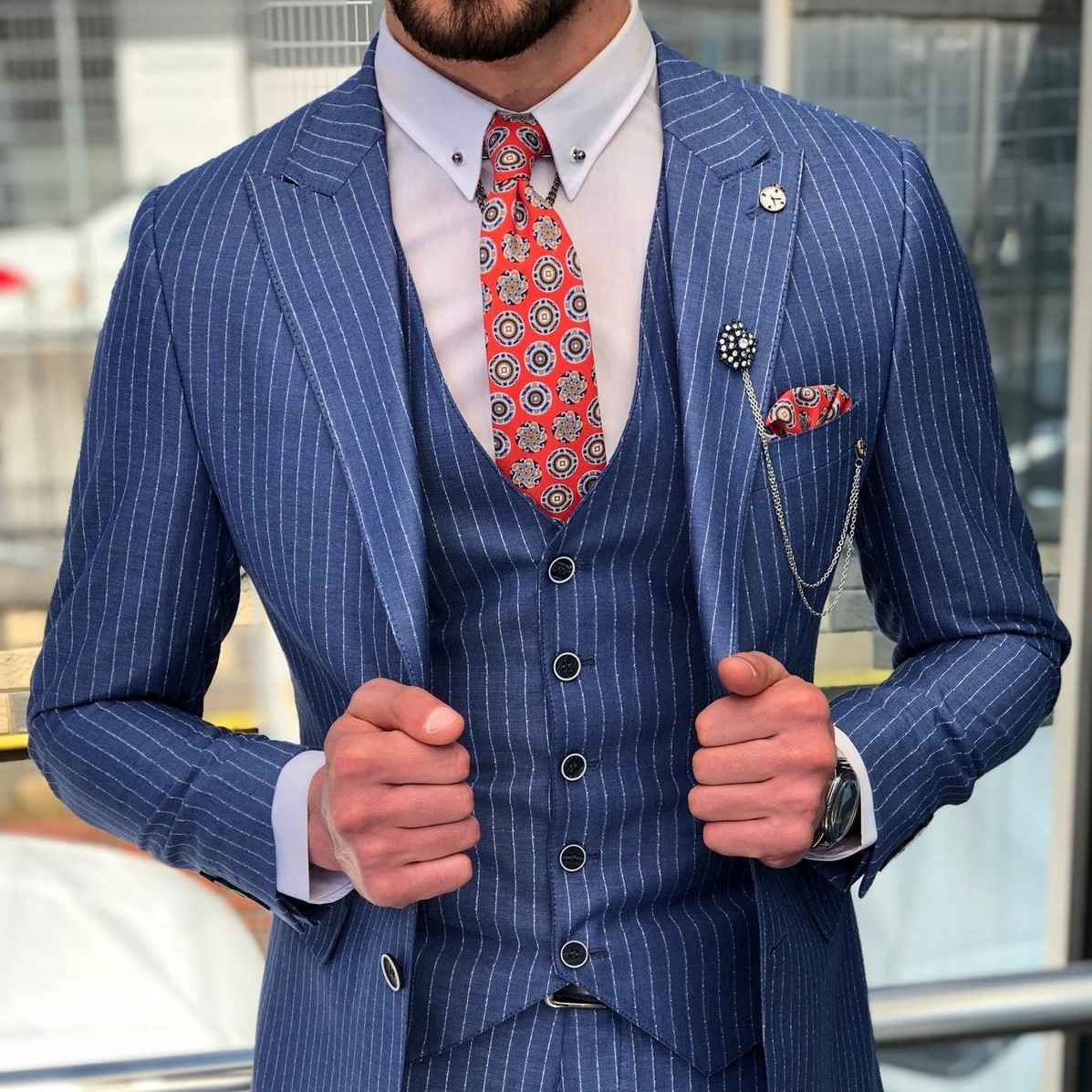 How The Best Dressed Men Wear Black Shoes & Navy Suits Soxy