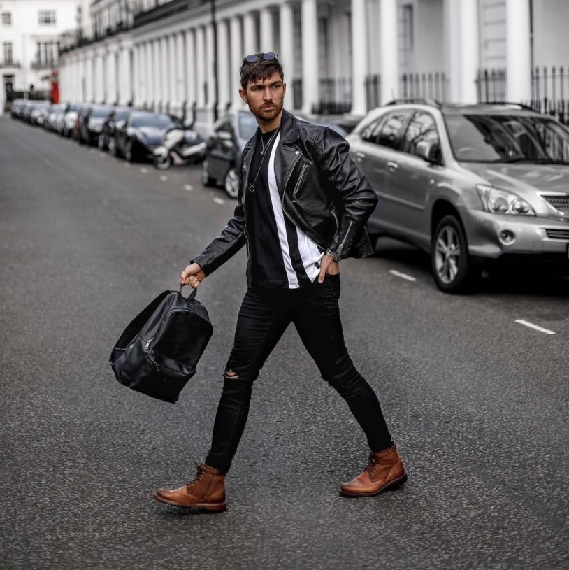 How The Best Dressed Men Wear Black Jackets & Brown Shoes Soxy