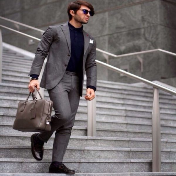 How The Best Dressed Men Wear Light Grey Suits & Brown Shoes