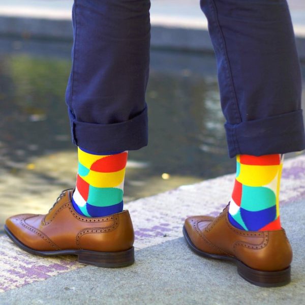 Sock Colors Well Dressed Men Wear With Blue Suits & Brown Shoes Soxy