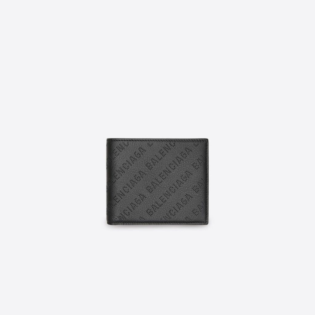 Balenciaga Cash Square Folded Coin Black Designer Wallet