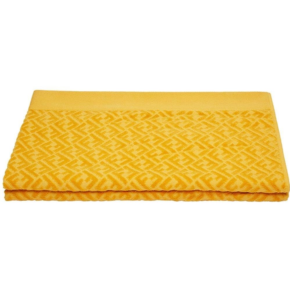 Fendi Yellow Cotton Beach Towel