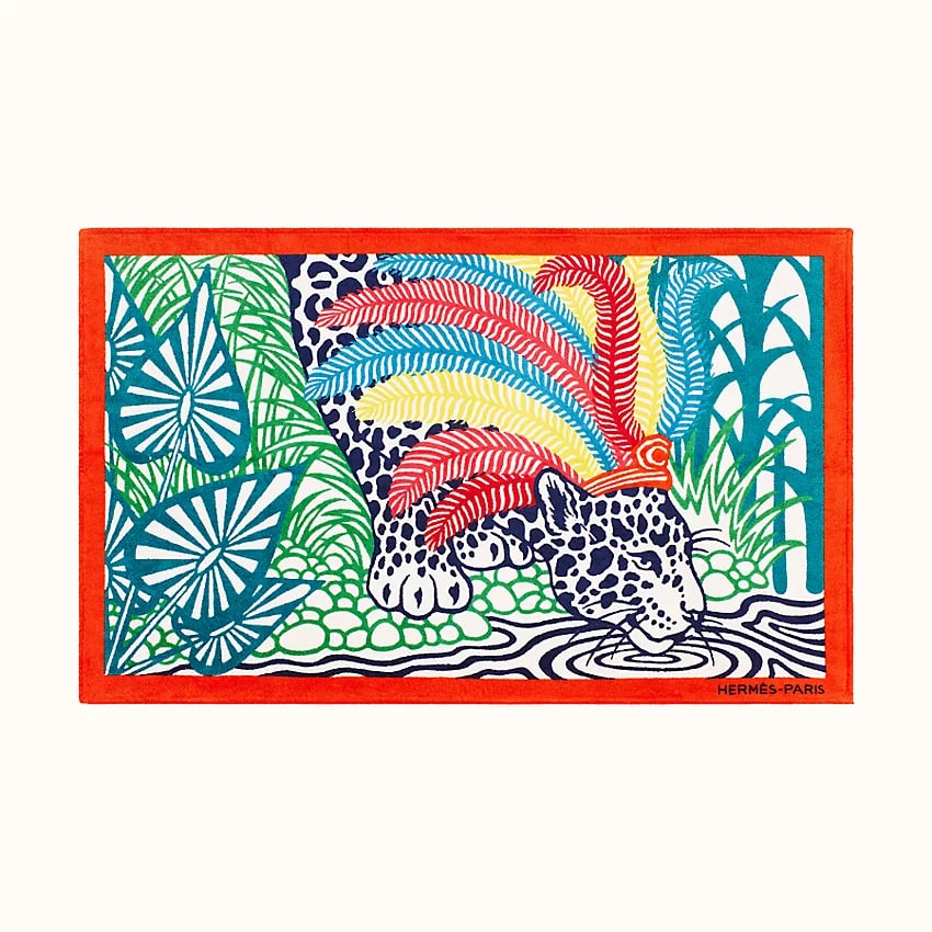 Hermès Jaquar Quetzal Beach Towel