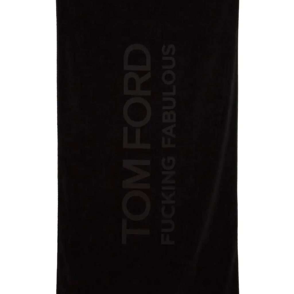 Tom Ford Fabulous Cotton Beach Towel in Black