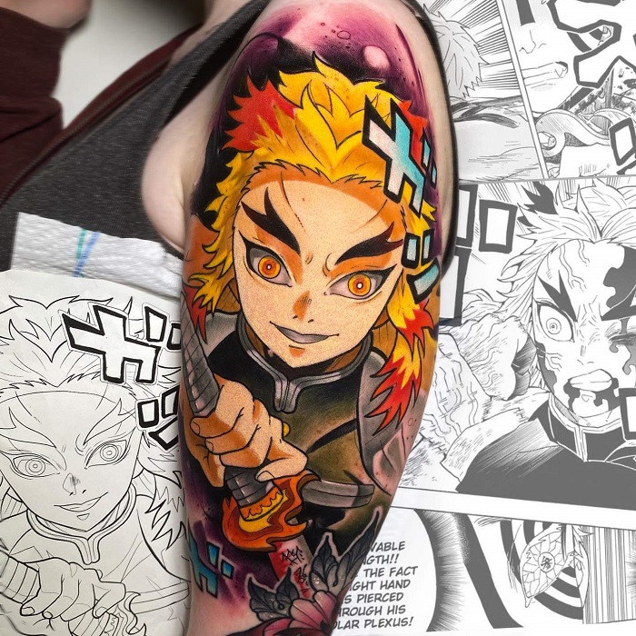 Anime Trap House Podcast on Twitter Idea for matching tattoos with a  friend but instead of cute shit its just dope fight scenes from anime  First one up is Akaza vs Rengoku