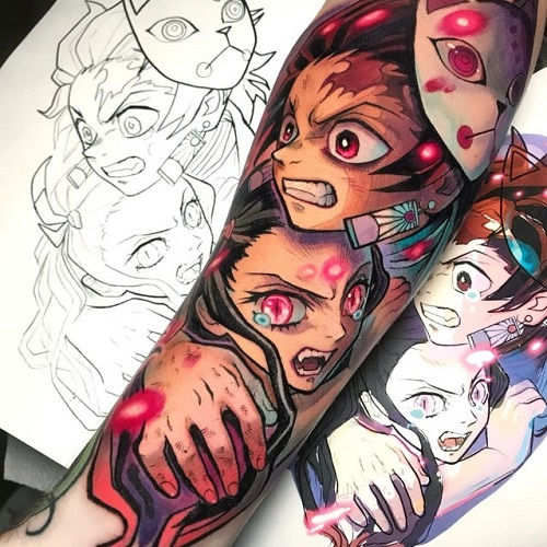 Tattoo uploaded by niglixtattoo  Manga anime tattoo one piece naruto demon  slayer  Tattoodo