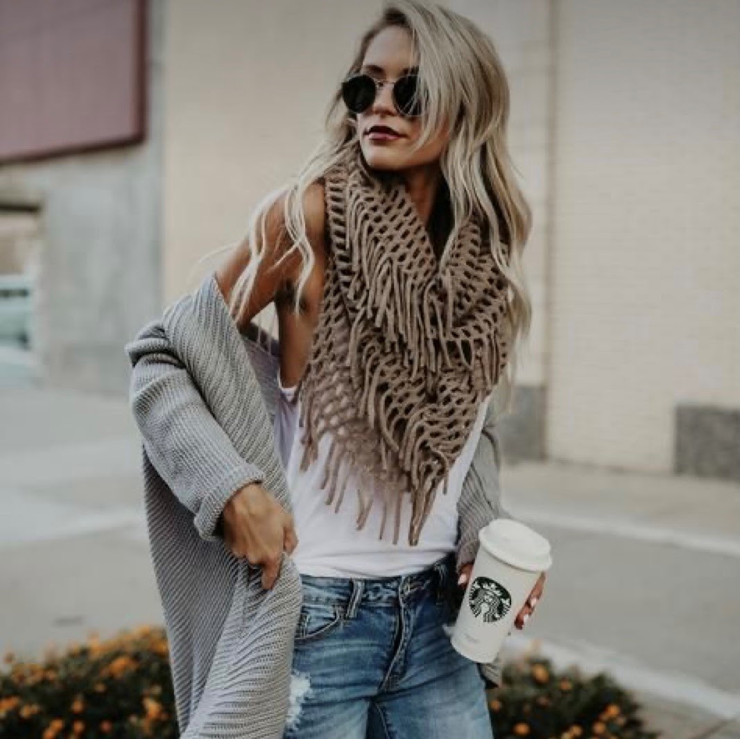 how to wear an infinity shawl