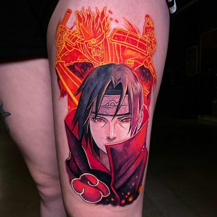 Got my first tattoo dedicated to my favorite anime character of all time,  Itachi Uchiha. Done by Ale at 10 Thousand Foxes Tattoo, Los Angeles. : r/ tattoos