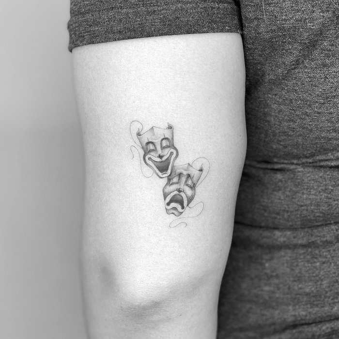 laugh now cry later tattoo for girls