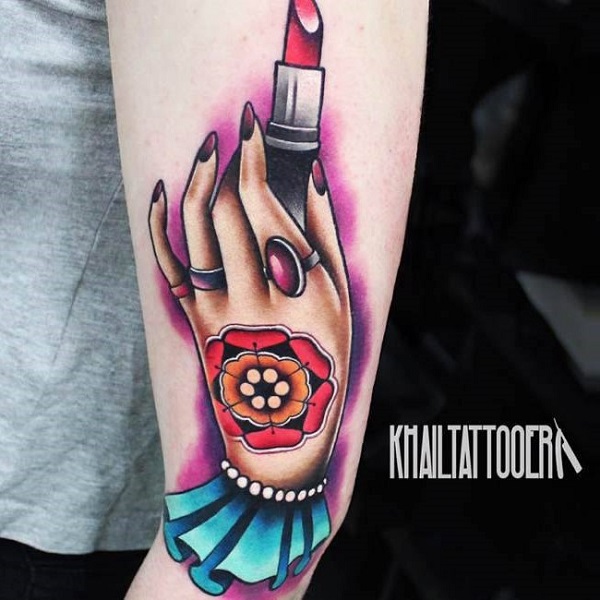 30+ Beauty Enthusiast Tattoos for Cosmetology Lovers