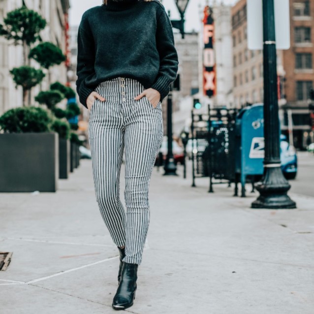 What to Wear with Striped Pants