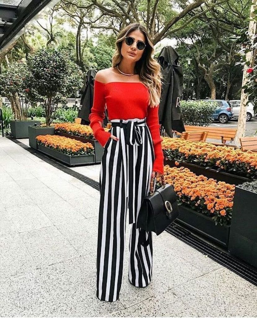 straight striped pants