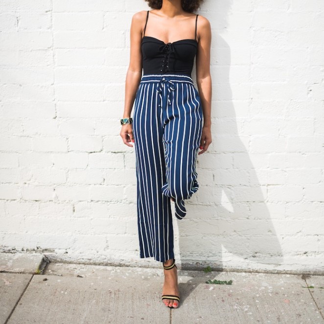 What to Wear with Striped Pants