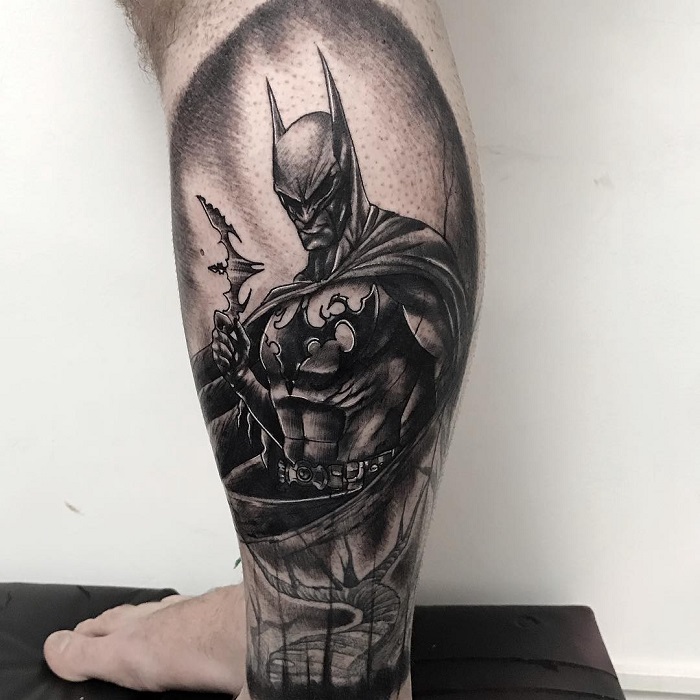 BatMan Cover up Arm Tattoo by Alan Aldred TattooNOW