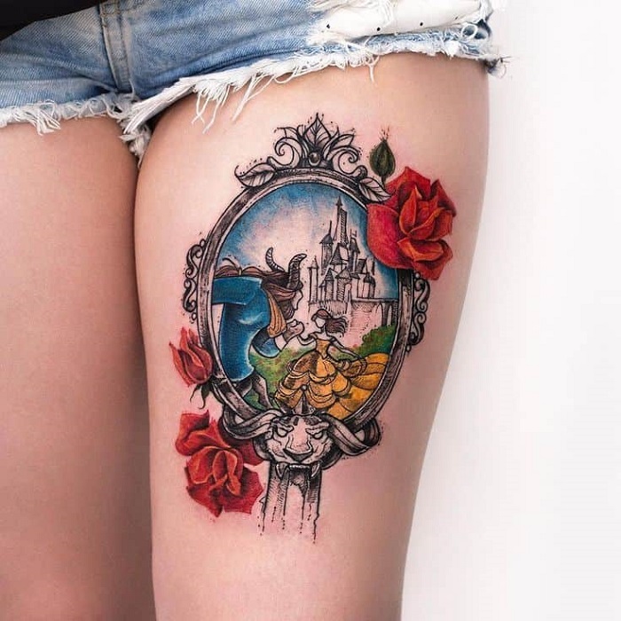 30 Best Beauty and The Beast Tattoo Ideas 
