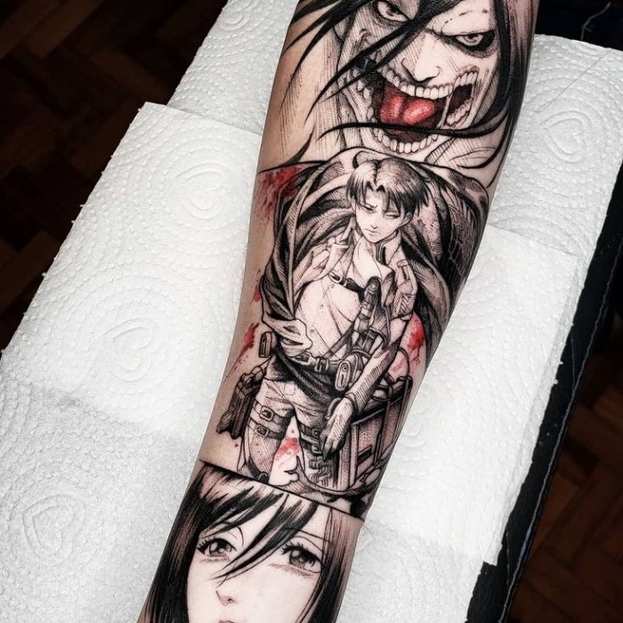 Levi Ackerman by Sara saraxstasia  Six Bullets Tattoo  Facebook