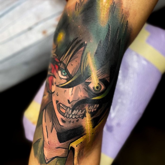 This is my fresh tattoo of the colossal titan Done by Hokowhitu Sciascia  at Ship shape tattoo Auckland NZ  rattackontitan