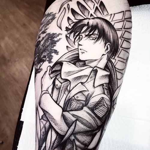 Captain Levi      levi leviackerman captainlevi levitattoo  animetattoo anime leviackermantattoo aot aottattoo  Instagram