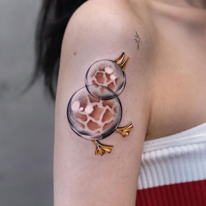 Happy bubbles  Done at crimsonrivertattoo  tattoos bubbles  ladiesoftattooingworldwide  Instagram