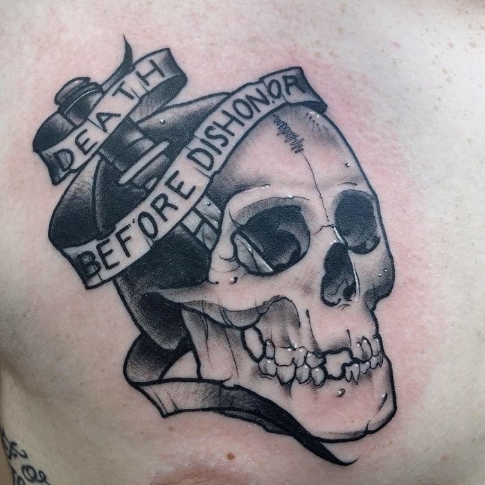 Army Death Before Dishonor Tattoo  Veteran Ink