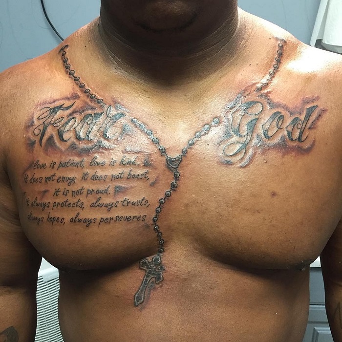 Only fear God  tattoo script download free scetch