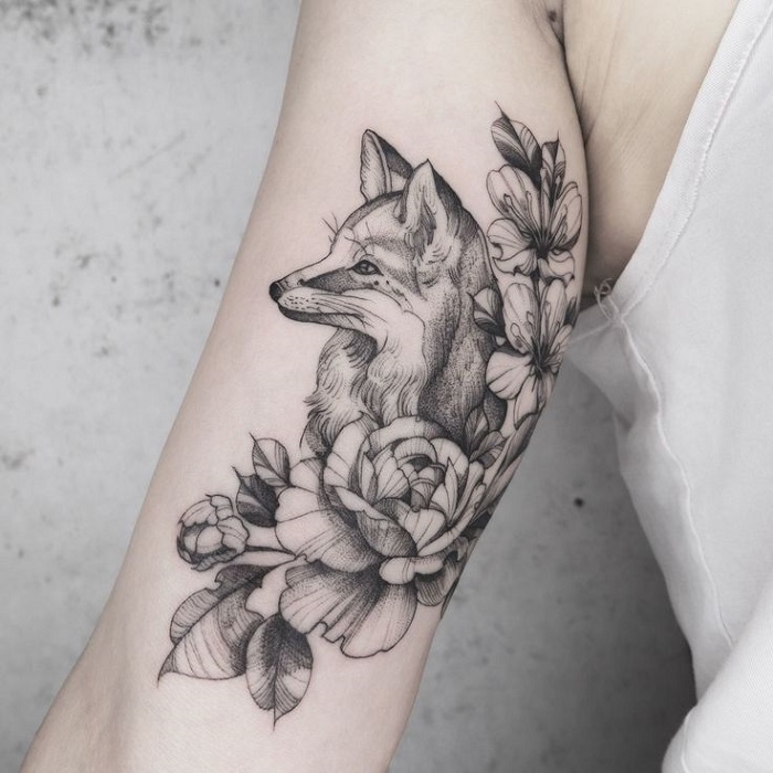 Fluffy Fox on Girls Forearm