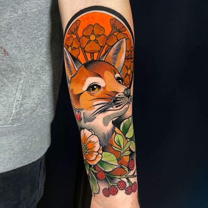 Update More Than 75 Neo Traditional Fox Tattoo Incdgdbentre 5912