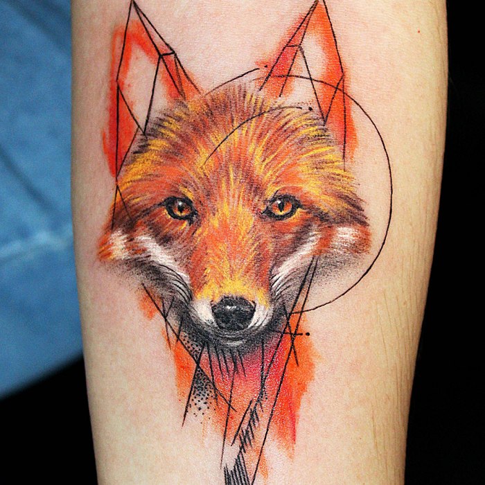 Fox Tattoo Art Fox Vector  Photo Free Trial  Bigstock