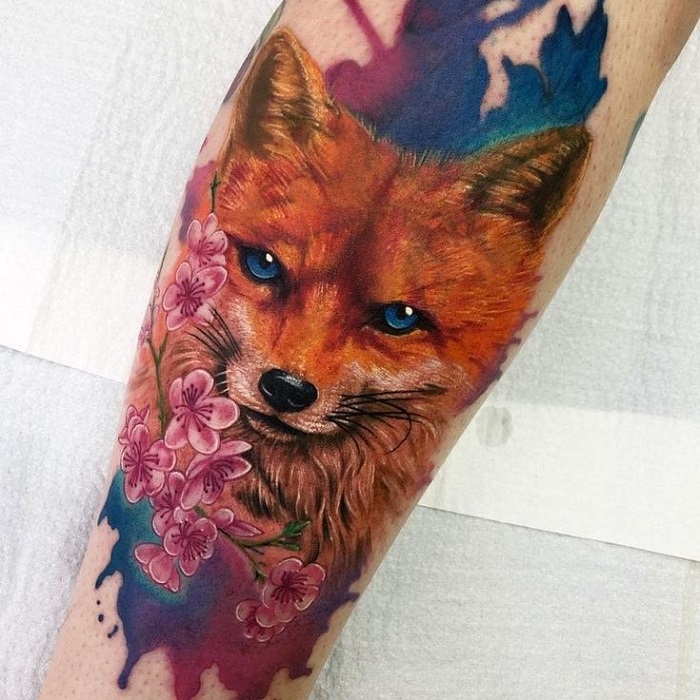 Tattoo uploaded by Vyxi Woo Tattooer • Fox and flower tattoo on hip by  vyxiwoo_tattooer 🇸🇬 Instagram: @vyxiwoo_tattooer ••• #singapore  #singaporetattoos #vyxiwoo #vyxiwootattooer #fox #foxtattoo #flowers  #flowertattoos #finelinetattoos #tattoos ...