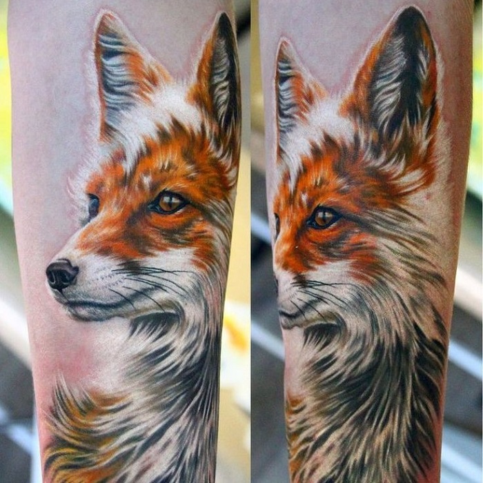 Calf Fox tattoo men at theYoucom