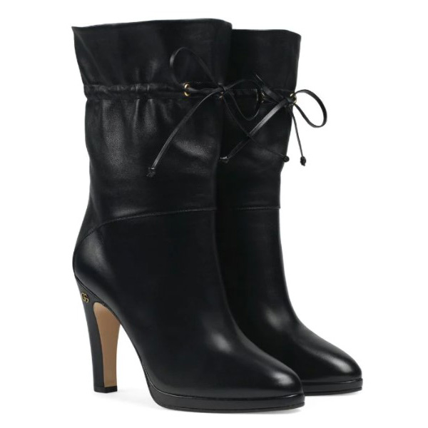 Gucci drawstring-tie ankle boots