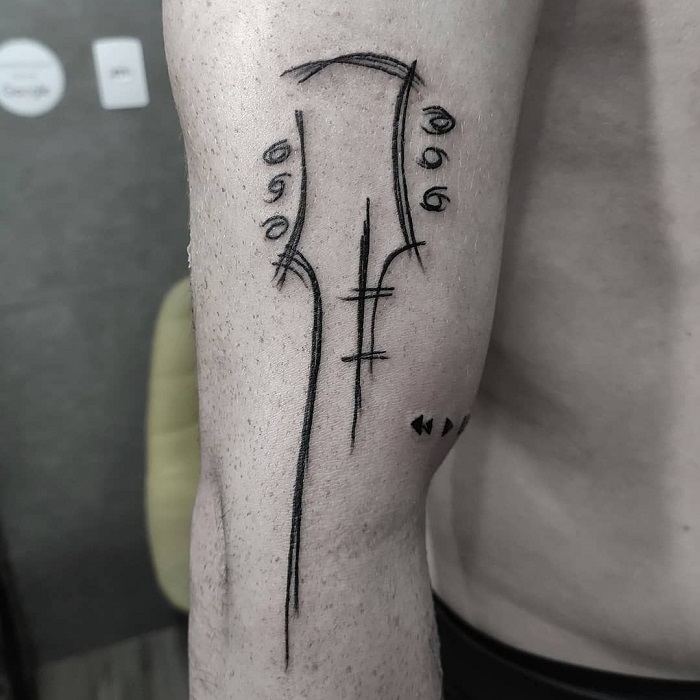 Base Guitar tattoo by Daddy Jack: TattooNOW