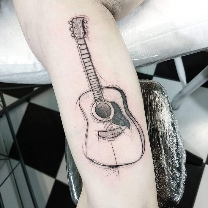 30 Best Guitar Tattoo Ideas