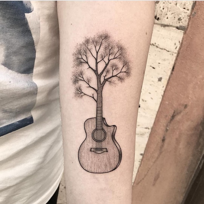 77 Top Guitar Tattoo Ideas 2023  Music Industry How To
