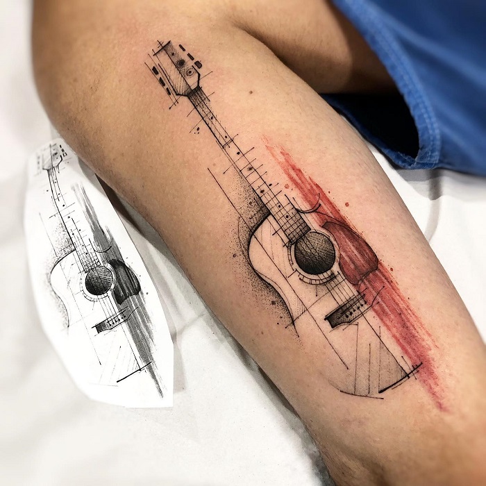 Base Guitar tattoo by Daddy Jack: TattooNOW