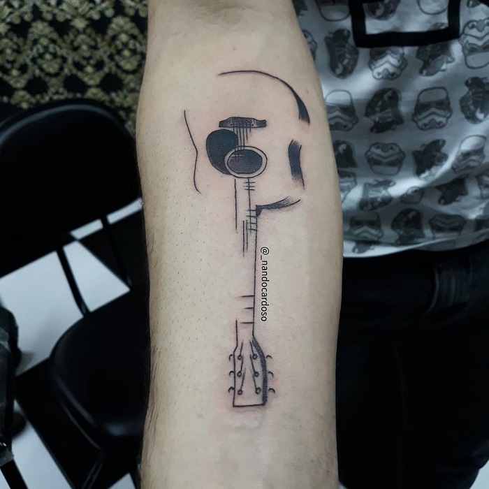 guitar tattoo ideas for men