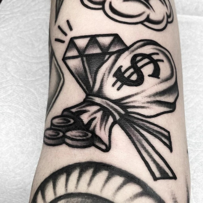 75 Best Money Tattoo Designs  Meanings  Get It All 2019