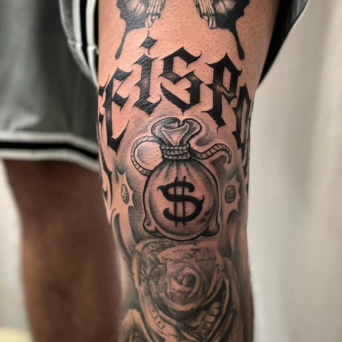 money symbol tattoos for men