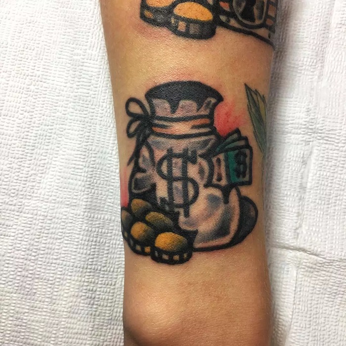 money bag tattoo