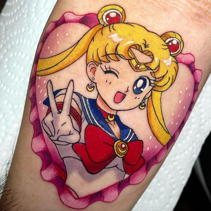 Tattoo uploaded by Xavier  Sailor Moon wand tattoo by Seyoon Gim  SeyoonGim seyoon SouthKorean microtattoo sailormoon wand  Tattoodo