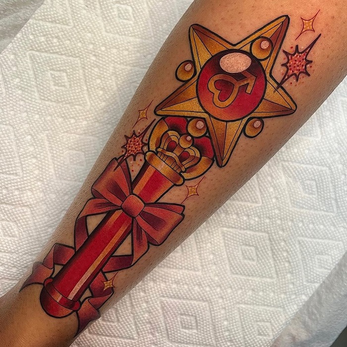 Sarah Baldwin on Twitter Had a cancellation but luckily Kylie drove up on  the fly to get this fun Sailor Moon piece Sorry for the bloody photo  Thanks so much  tattoo 