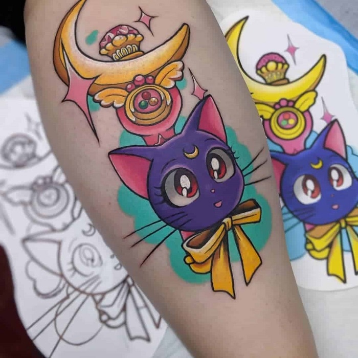 Buy Temporary Tattoosailor Moon Tattooribbon Tattoo Moon Online in India   Etsy