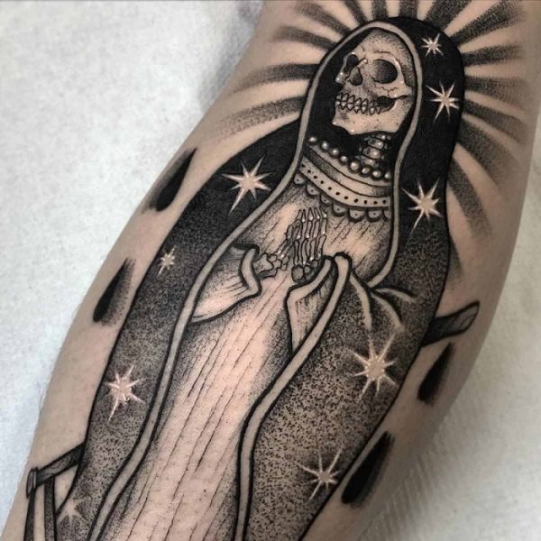 30 Best Santa Muerte Tattoo Ideas - Read This First