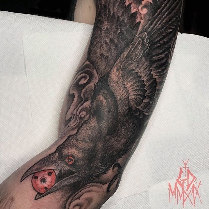 sharingan crow coverup  Burning Sparrow Tattoo  Facebook