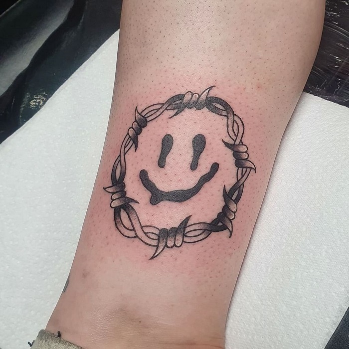 30 Best Smiley Face Tattoo Ideas