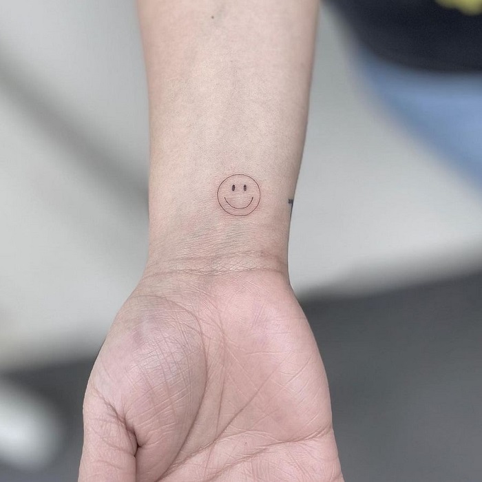 Smiley face tattoo concept Poster for Sale by TnTMerch  Redbubble