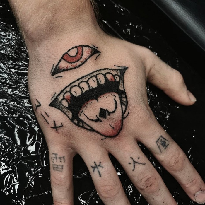 Chris Jang on Instagram Sukunas mouth Thank you     tattoo  tattoolife tattoolifestyle minimalist minima  Eye tattoo Mouth tattoo  Minimalist tattoo