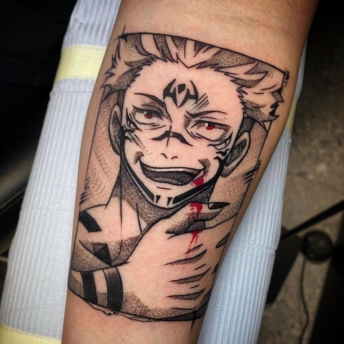 Sukuna tattoo I did last week Artist me  rJuJutsuKaisen