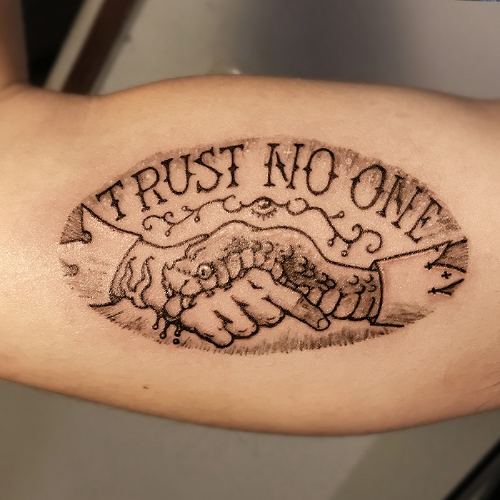 80 Trust No One Tattoos And Designs